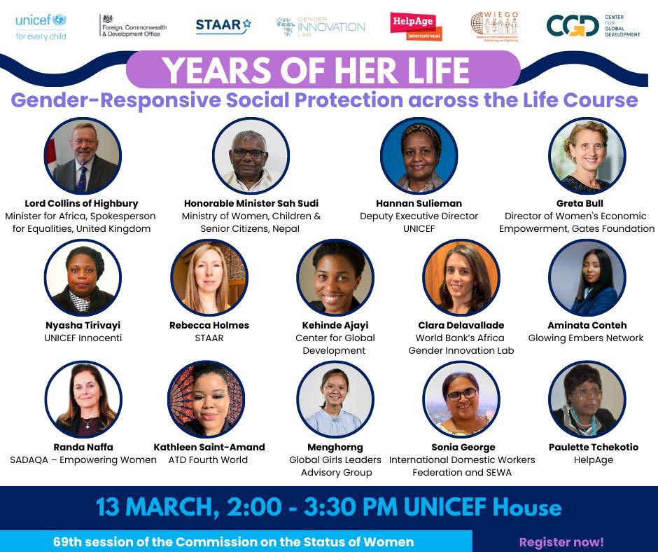 صداقة SADAQA (@sadaqajo) on Twitter photo Years of Her Life: Gender-Responsive Social Protection Across the Life Course high-level side event at CSW-69.
<a href="/UNICEFSocPolicy/">UNICEF Social Policy</a> Years of Her Life: Gender-Responsive Social Protection Across the Life Course high-level side event at CSW-69.
<a href="/UNICEFSocPolicy/">UNICEF Social Policy</a>