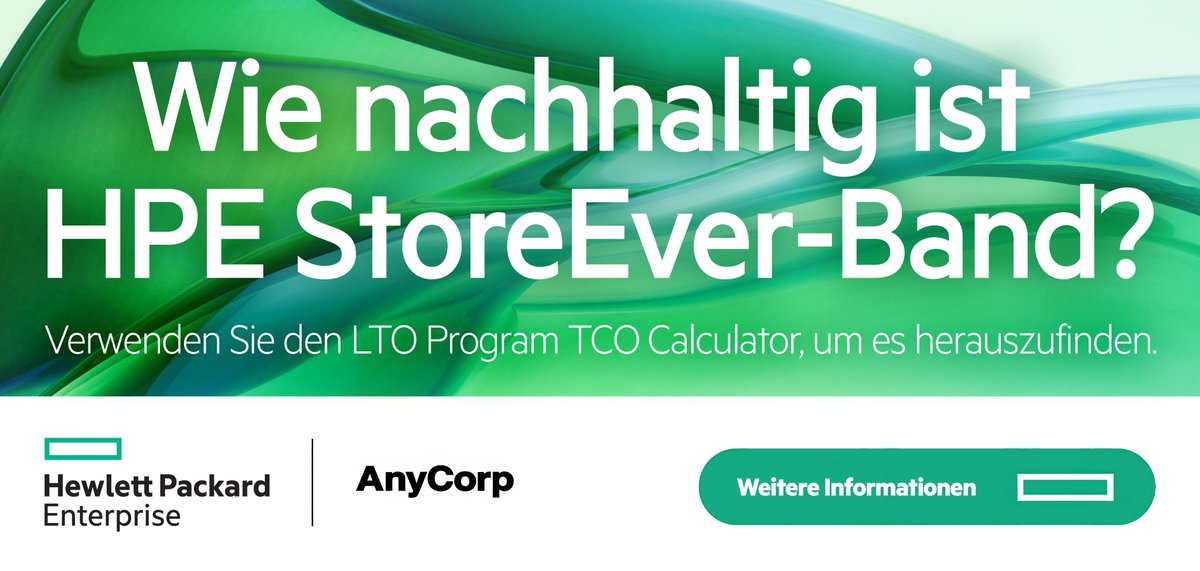 Verwenden Sie den LTO Program Total Cost of Ownership Calculator (TCO Calculator) zur Berechnung der Gesamtbetriebskosten, um herauszufinden, ob Bandspeicher zu Ihren Nachhaltigkeitszielen beitragen können.  lto.org/sustainability/