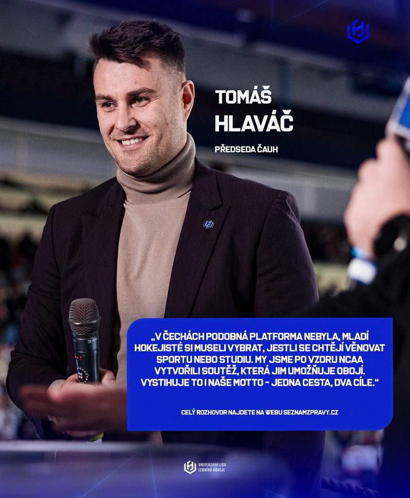 Univerzitní hokej (@unihokej) on Twitter photo Univerzitní hokej je o zážitku, který postupně překračuje hranice kampusů. 📈
V čem je tento projekt výjimečný, jaké má ambice do dalších let a co nabízí hráčům i studentům? To vše se dočtete v novém článku s <a href="/vildafranek/">Vilém Franěk</a> a <a href="/tomashlavi/">Tomáš Hlaváč</a> na <a href="/SeznamZpravy/">Seznam Zprávy</a> . 🚀 Univerzitní hokej je o zážitku, který postupně překračuje hranice kampusů. 📈
V čem je tento projekt výjimečný, jaké má ambice do dalších let a co nabízí hráčům i studentům? To vše se dočtete v novém článku s <a href="/vildafranek/">Vilém Franěk</a> a <a href="/tomashlavi/">Tomáš Hlaváč</a> na <a href="/SeznamZpravy/">Seznam Zprávy</a> . 🚀