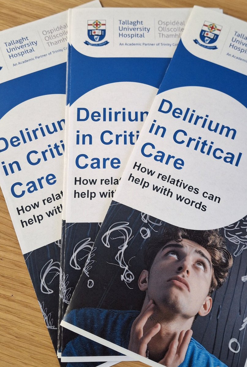 @ICUTallaght University Hospital (@icutallaght) on Twitter photo It's World Delirium Awareness Day!
Delighted to launch our new info leaflet supporting families to talk to those with #delirium in #criticalcare; can be a confusing & frightening experience for all
Thanks to <a href="/NydahlPeter/">Peter Nydahl</a> et al for sharing 🙏
#WDAD2025 #ICUDelirium <a href="/TUH_Tallaght/">Tallaght University Hospital (TUH)</a> It's World Delirium Awareness Day!
Delighted to launch our new info leaflet supporting families to talk to those with #delirium in #criticalcare; can be a confusing & frightening experience for all
Thanks to <a href="/NydahlPeter/">Peter Nydahl</a> et al for sharing 🙏
#WDAD2025 #ICUDelirium <a href="/TUH_Tallaght/">Tallaght University Hospital (TUH)</a>