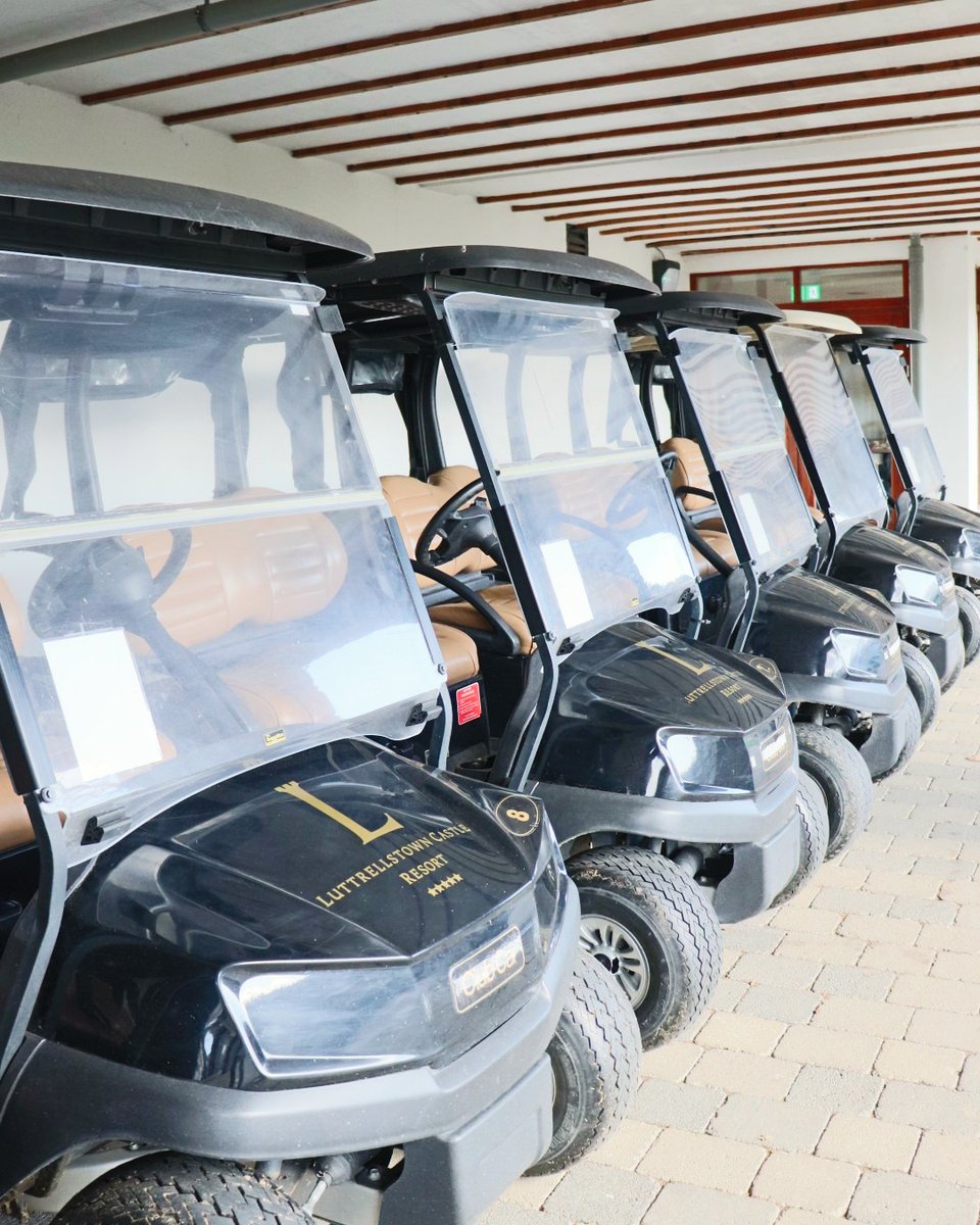 Our buggies are all lined up and ready to take you through another beautiful day on the course.