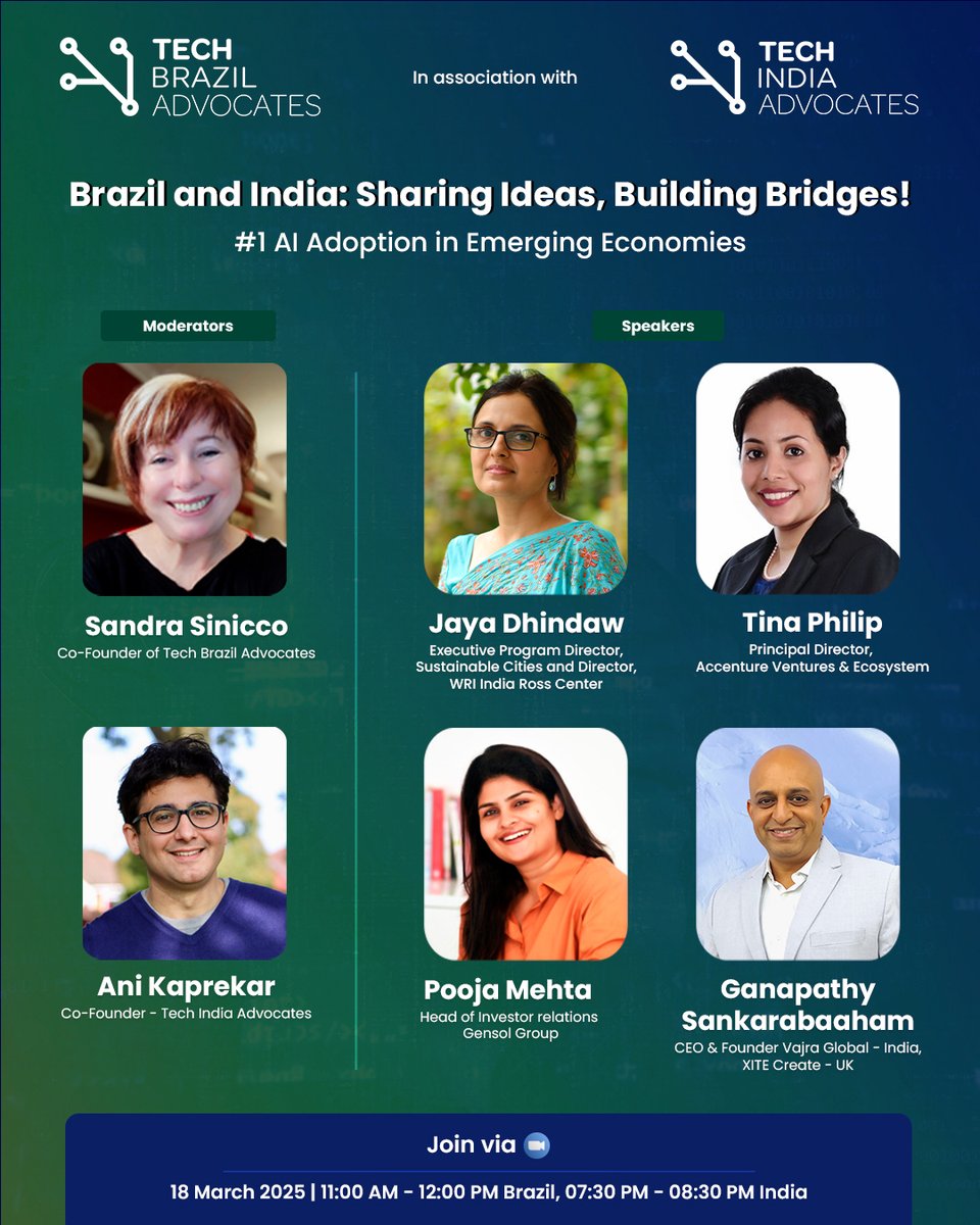 Xite Create (@xitecreate) on Twitter photo Excited that our CEO, <a href="/Ganapathy_Vajra/">Ganapathy Sankarabaaham</a>, will join Brazil and India: Sharing Ideas, Building Bridges—a panel discussion on India’s AI journey & its impact on business. Hosted by <a href="/techbraziladv/">Tech Brazil Advocates</a> & <a href="/TechIndiaAdv/">Tech India Advocates</a>.
<a href="/AniKaprekar/">Ani Kaprekar</a> <a href="/sandrasinicco/">sandra Sinicco</a> <a href="/TinaPhilip25/">Tina Philip</a>
#AI #XITE Excited that our CEO, <a href="/Ganapathy_Vajra/">Ganapathy Sankarabaaham</a>, will join Brazil and India: Sharing Ideas, Building Bridges—a panel discussion on India’s AI journey & its impact on business. Hosted by <a href="/techbraziladv/">Tech Brazil Advocates</a> & <a href="/TechIndiaAdv/">Tech India Advocates</a>.
<a href="/AniKaprekar/">Ani Kaprekar</a> <a href="/sandrasinicco/">sandra Sinicco</a> <a href="/TinaPhilip25/">Tina Philip</a>
#AI #XITE