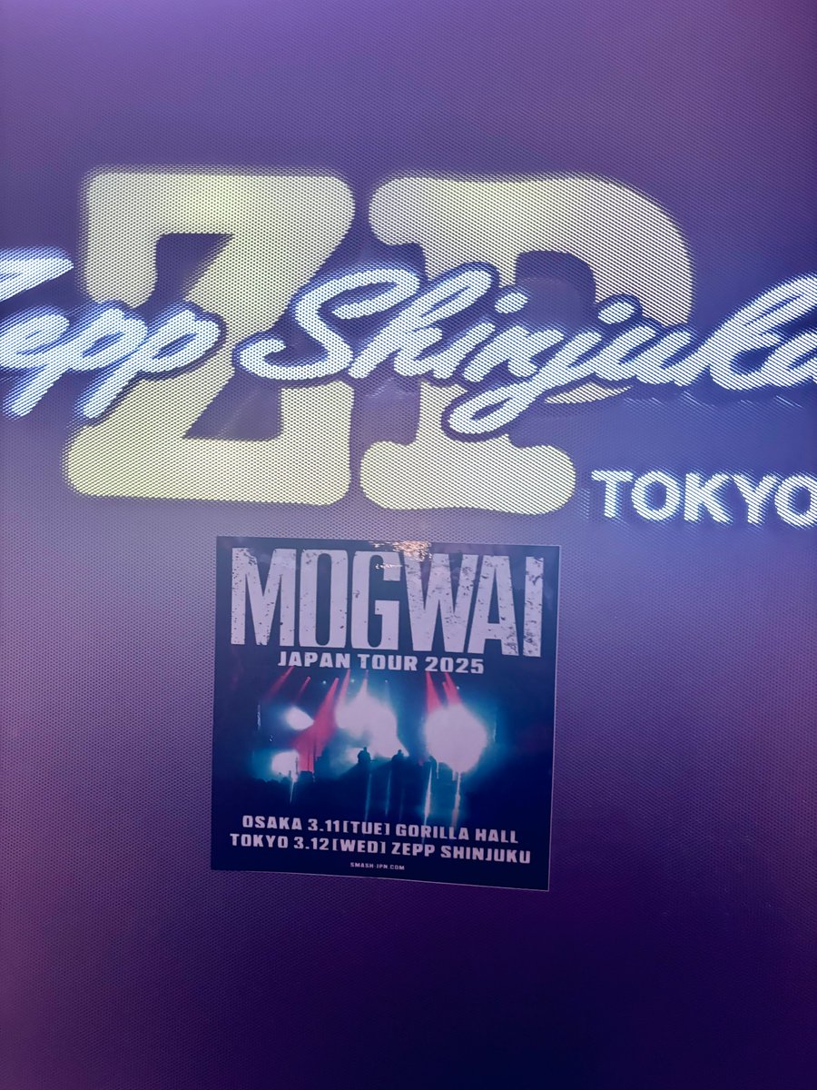 kobahiko's tweet photo. 2025.3.12 WED.  
MOGWAI Japan Tour 2025 https://t.co/XwM8Ysznzf
