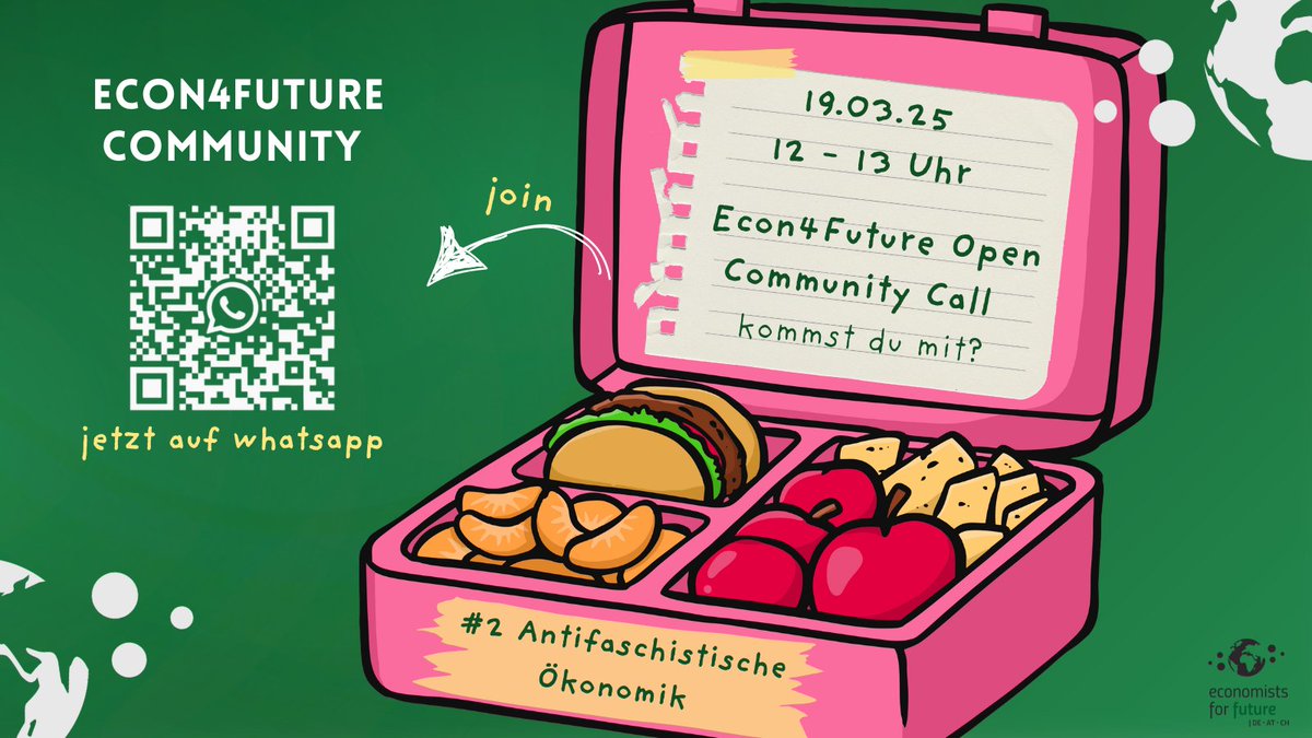 📢 #Econ4Future Open Community Call am 19.03. um 12 Uhr!

🌍 Thema: BTW-Ergebnisse, Rechtsruck &amp; antifaschistische Ökonomik
💡 Austausch &amp; Impulse für eine zukunftsfähige Wirtschaftspolitik.

#BTW2025 #wirtschaftswende