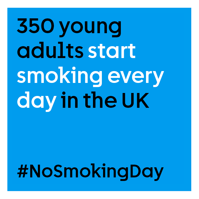 Every day, around 350 young adults start smoking in the UK. The Tobacco &amp; Vapes Bill would raise the age of sale for tobacco to help prevent future generations from ever starting smoking. So this #NoSmokingDay we’re urging politicians across the UK to back the Bill #SmokefreeUK