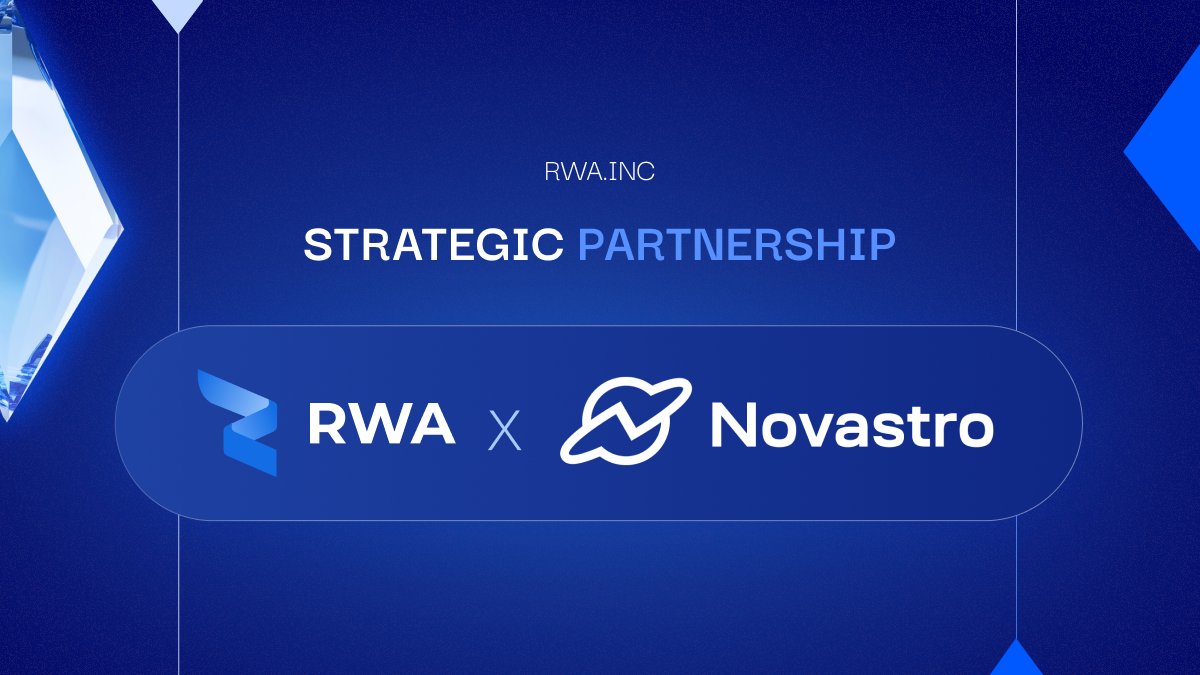 New partnership announcement!

We’re thrilled to team up with <a href="/Novastro_xyz/">Novastro 2.0 🔜</a>, a Layer 2 chain for RWAs powered by AI! Their innovative, AI-powered approach coupled with robust security and comprehensive regulatory compliance perfectly aligns with our forward-thinking vision.