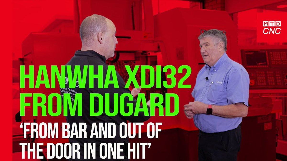 Watch our Hanwha specialist Mark Anson talk to Paul Jones from MTD about how this highly adaptable Hanwha sliding head lathe could be just the machine you need in your workshop: buff.ly/HyP0ynx In stock now: dugard.com/product/ex-sto…  #dugard #hanwha #slidinghead #cnclathe