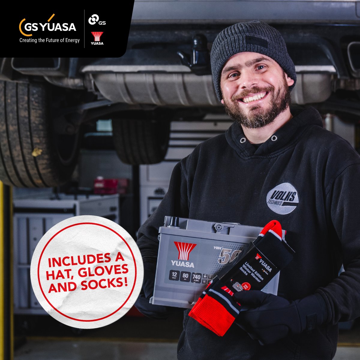Finally, a pair of socks you want to wear! Grab a FREE Winter Warmer tin, including a Yuasa-branded beanie, gloves and socks with qualifying purchases of Yuasa batteries. Visit choose.gs-yuasa.eu/4hm5WOM to find out more #PoweringWhatMatters #UpgradeToYuasa