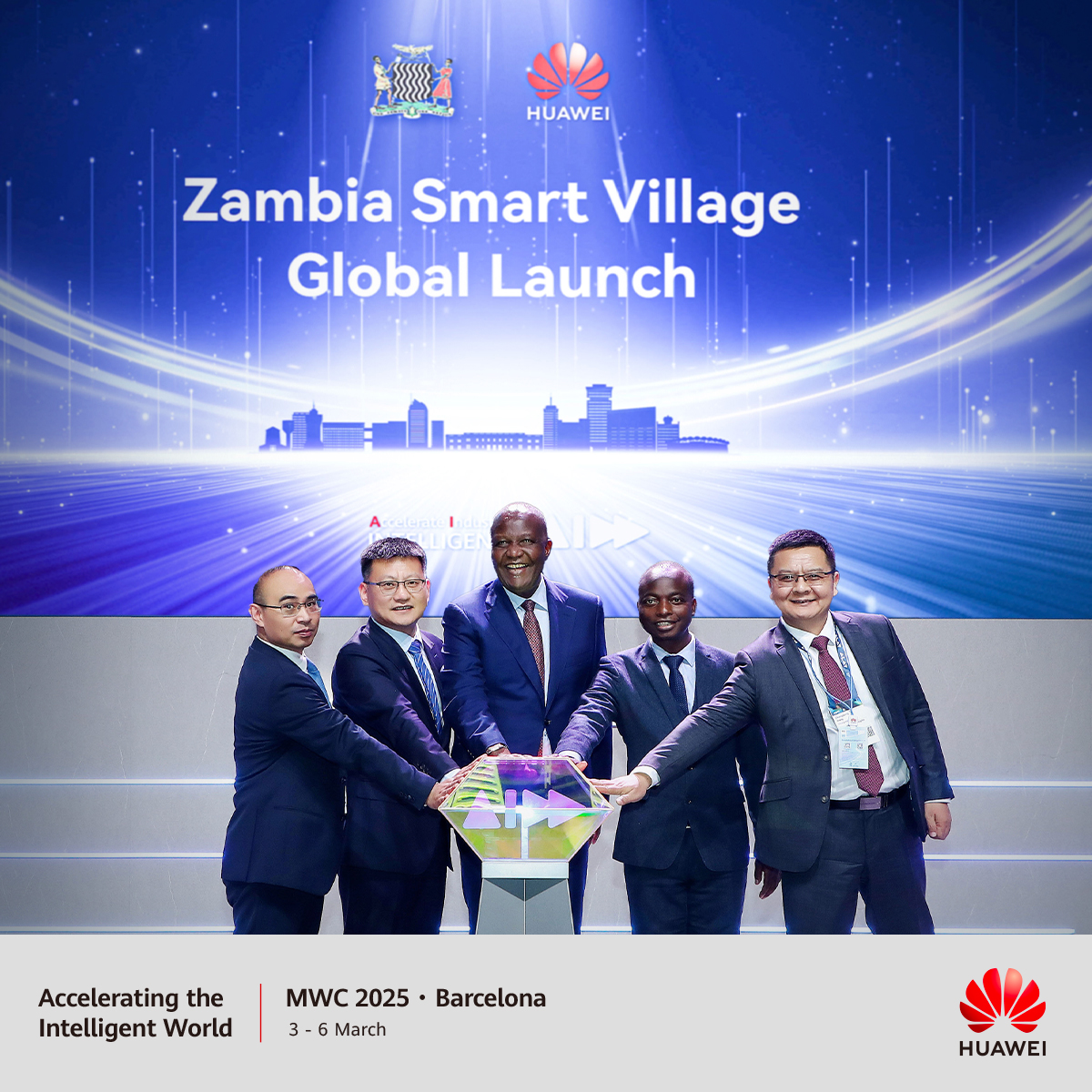 At #MWC25, the Zambian Ministry of Technology and Science joined hands with #Huawei in launching the global showcase of Zambia's smart village, setting a benchmark for Africa's rural digitalization and advancing global inclusive connectivity: bit.ly/4bOEyrd #HuaweiNews