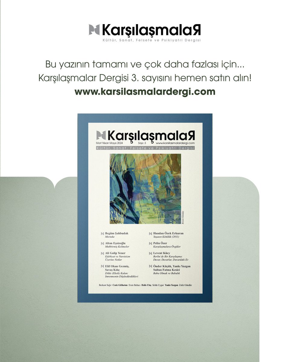 Kelimeler sadece anlatmaz… bazen gizler, fısıldar ve hatta bağırır!

Altan Eşsizoğlu – Muhbirmiş Kelimeler

Kelimeler bizim mi, yoksa biz mi kelimelerin esiriyiz? 

Yazının tamamı ve çok daha fazlası için
karsilasmalardergi.com

#MuhbirmişKelimeler #AltanEşsizoğlu #DilVeDüşünce