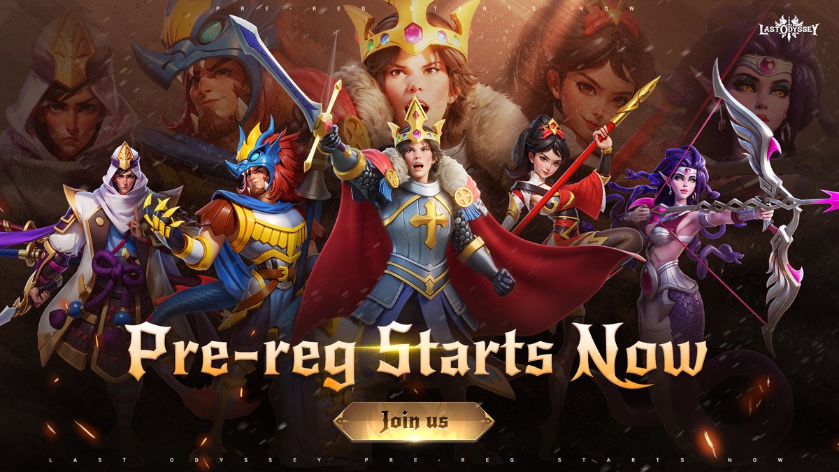 ⚔️ Pre-reg for our Open Beta Test IS LIVE! ⚔️

#Commanders, it’s time to sharpen your swords—pre-register now: lastodyssey.io/event/war

🛡️ If you’re an Odyssey Pass hodler or gearing up for our Awakened Hero #NFT Sales, your access is guaranteed!
🔹 If you're a <a href="/Ronin_Network/">Ronin</a>