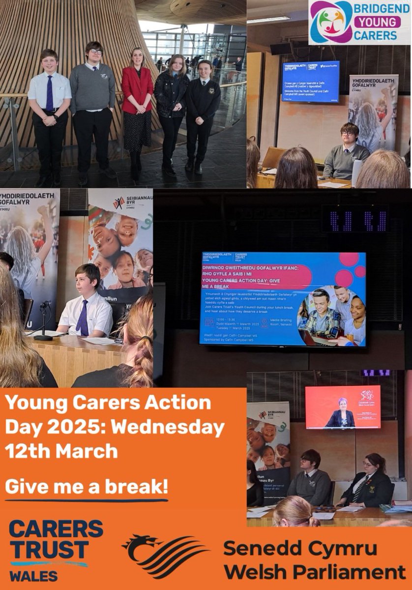 Bridgend Carers (@bridgendcarers) on Twitter photo YOUNG CARERS ACTION DAY 2025📢✨
We spent the day at the <a href="/SeneddWales/">Welsh Parliament</a> Cymru yesterday with our <a href="/CarersTrust/">Carers Trust</a> Youth Council Members. The Young Carers spoke on a panel to members of parliament about making a change for Young Carers in Wales. YOUNG CARERS ACTION DAY 2025📢✨
We spent the day at the <a href="/SeneddWales/">Welsh Parliament</a> Cymru yesterday with our <a href="/CarersTrust/">Carers Trust</a> Youth Council Members. The Young Carers spoke on a panel to members of parliament about making a change for Young Carers in Wales.