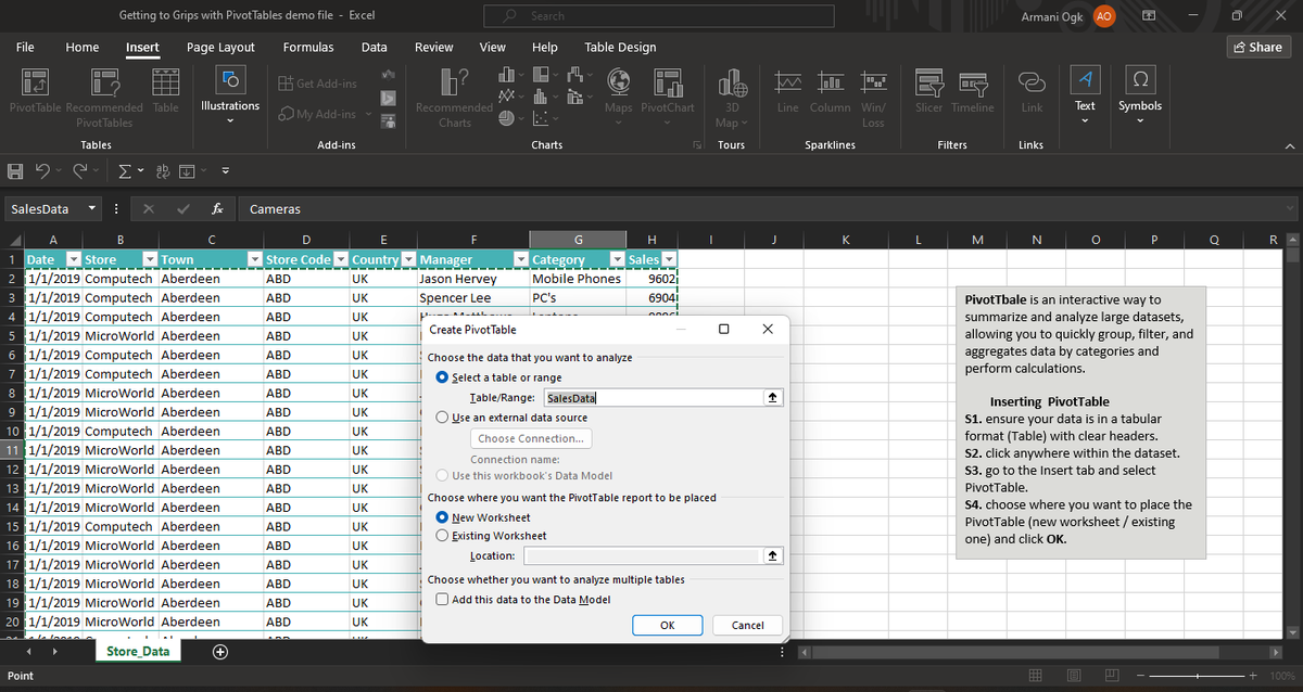 armani0GK's tweet image. Day 10: Pivot Tables in Excel
✅ Create Pivot Tables – Quick data summaries
✅ Use Row/Column Fields – Organize data
✅ Add Slicers & Filters – Make it interactive
Pivot Tables = Faster insights! Do you use them?
#Excel #DataAnalytics #ExcelChallenge #datafam