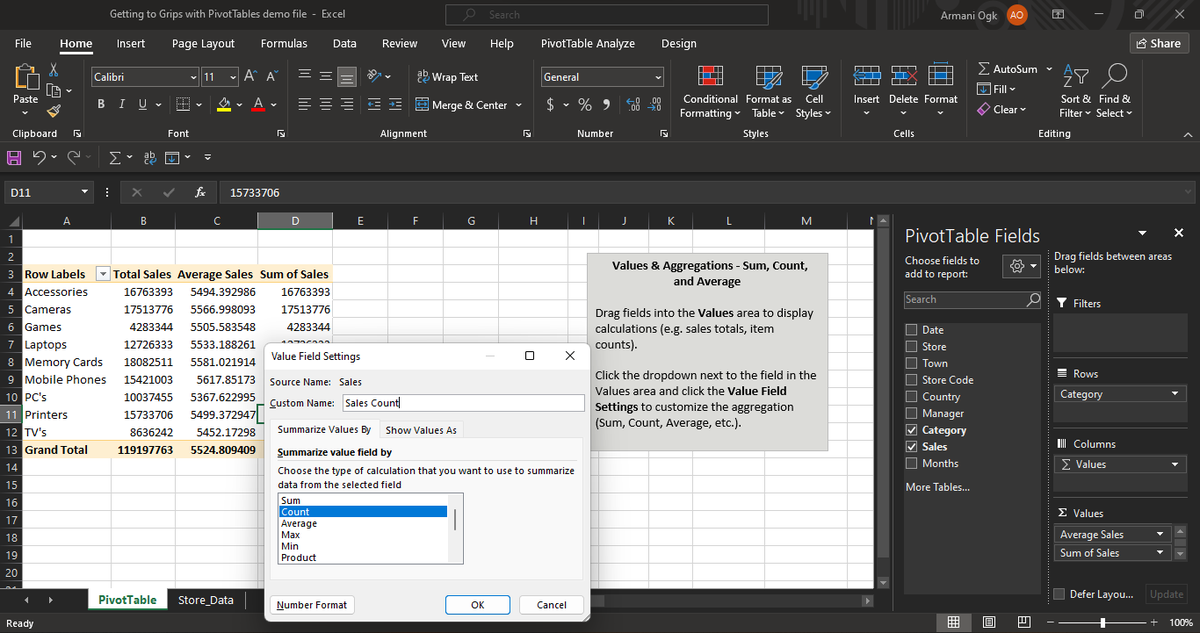 armani0GK's tweet image. Day 10: Pivot Tables in Excel
✅ Create Pivot Tables – Quick data summaries
✅ Use Row/Column Fields – Organize data
✅ Add Slicers & Filters – Make it interactive
Pivot Tables = Faster insights! Do you use them?
#Excel #DataAnalytics #ExcelChallenge #datafam