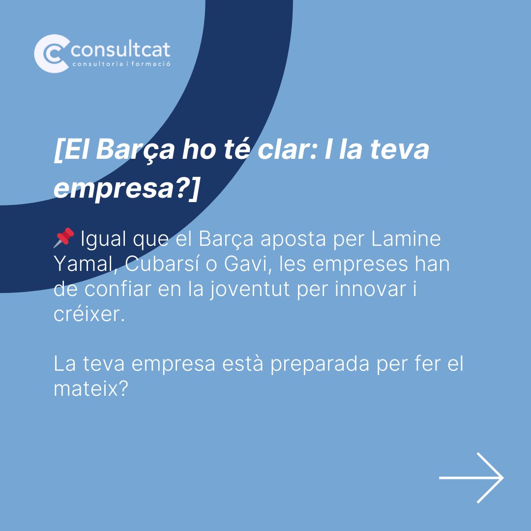 Consultcat's tweet photo. El talent jove no és una aposta de futur, és una aposta pel present. A la teva empresa, hi confies prou?

🔗 https://t.co/Ph3Q7r5ysN https://t.co/VzOsqyeyXy
