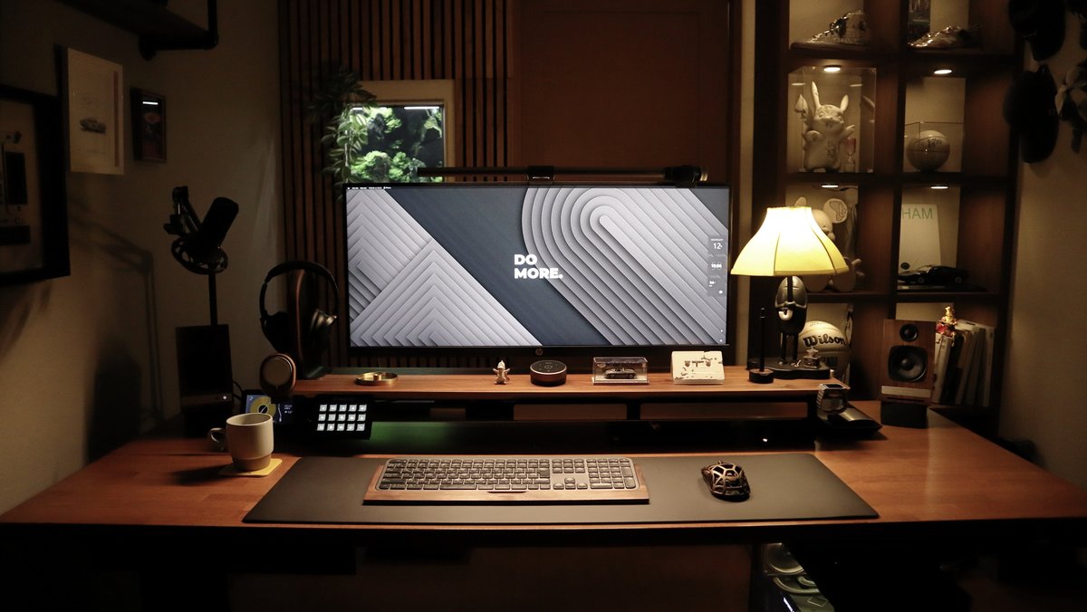 am4ch4n's tweet image. 暗いの好きだな
#desksetup #grovemade #flexispot #atmoph