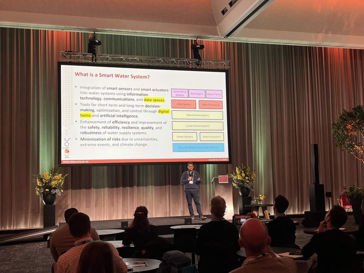 💡What is a Smart Water System?

💧<a href="/eldemet/">Demetrios Eliades</a> from <a href="/KIOSCoE/">KIOS Research and Innovation Center of Excellence</a> is now explaining the #digital hysdrosphere from inland waters to oceans. 

🔄Connecting #data and #digitaltwins is key to enable a quick and optimise #water risk management. 

#WPE2025 #aquatech