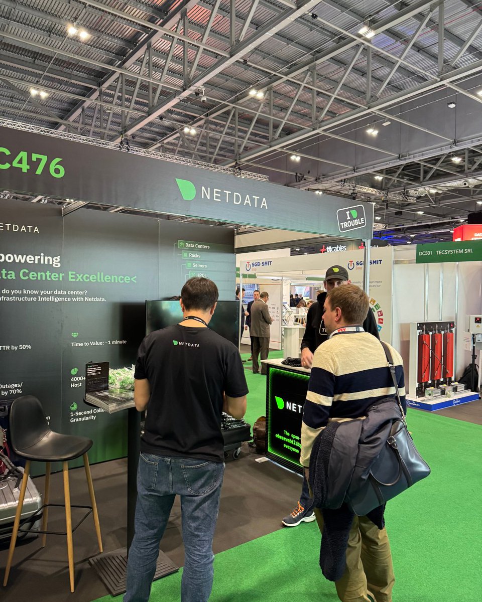 netdatahq's tweet image. Netdata is LIVE at @DataCentreWorld London!
Come find us at Booth DC476 & join our Lego draw for a chance to win!
Let’s talk data, DevOps, and next-level monitoring! Don’t miss out,  swing by and say hi! 👋
#Netdata #DCW2025 #TechShowLondon