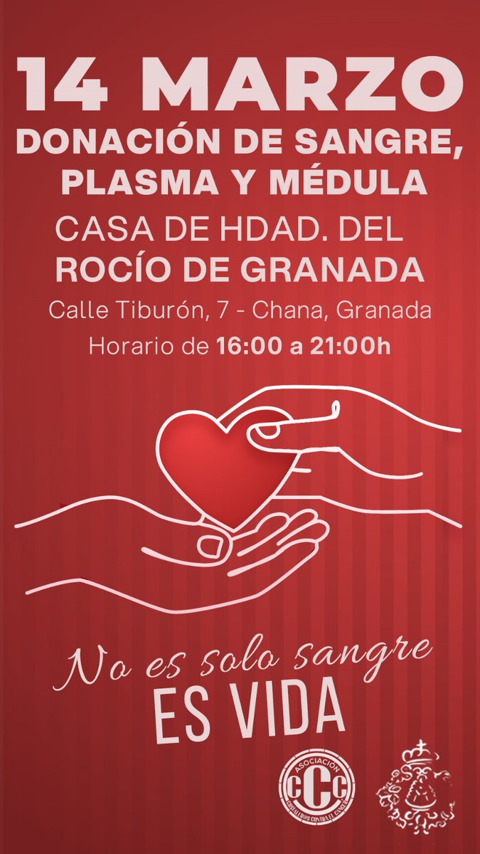 Os recordamos esta importante cita a la que nos convoca <a href="/asoc_ccc/">Costaleros Contra el Cáncer</a> 

Recordad: NO ES SÓLO SANGRE, ES VIDA