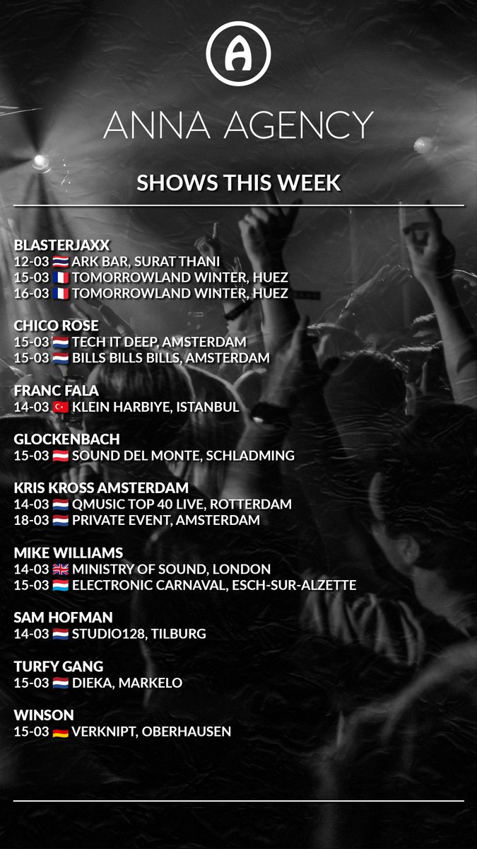 Shows This Week by Anna Agency