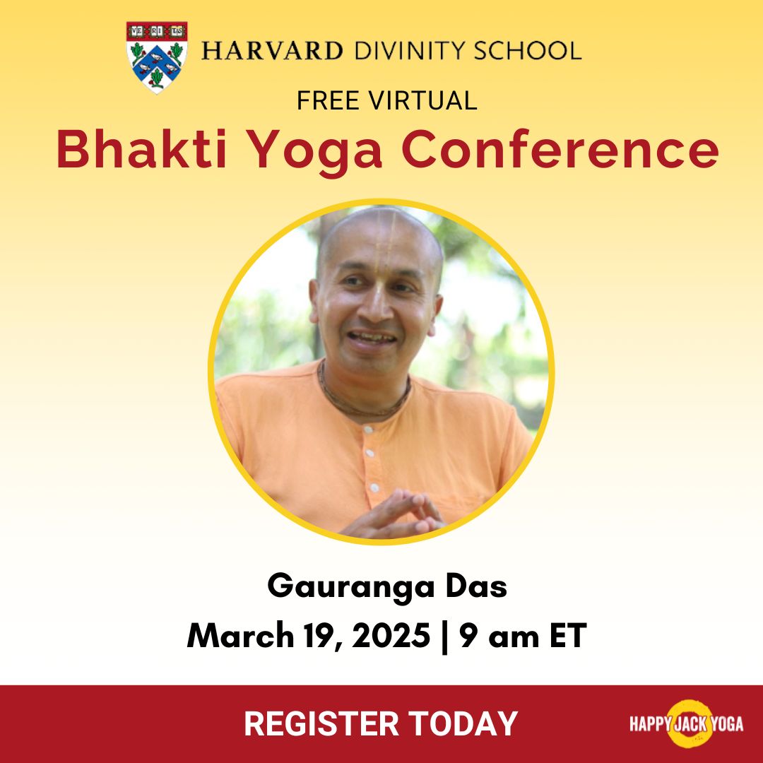 Happy to share that I will be presenting at the Bhakti Yoga Conference hosted at Harvard Divinity School.
DATE: Wednesday, March 19th
TIME: 9-10 am ET
TOPIC: S3 Impact—The Case Study of Govardhan EcoVillage
LOCATION: Online
REGISTER FOR FREE: happyjackyoga.com/bhakti-yoga-co…