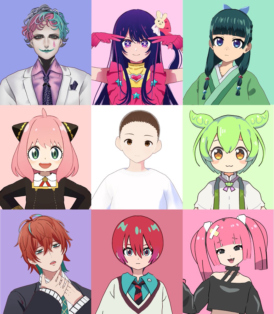 🌟VRoidってなんでも作れるよ！🌟
最近フォローしてくださった人向けに
過去制作したファンモデルをご紹介🐈
みんなも推しキャラを作ってみよう！🫶
※アーニャとずんだもんの顔アウトライン用マスクを変更した以外は全てVRoid Studio内で制作されています
#VRoid #VRoidStudio