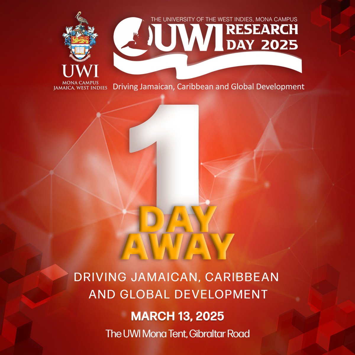 The UWI Mona Campus (@uwimona) on Twitter photo Countdown to Innovation: 1 Day to Go!
Join us for UWI Research Day 2025 on March 13 at The UWI Mona Tent, Gibraltar Road. Don’t miss it! Countdown to Innovation: 1 Day to Go!
Join us for UWI Research Day 2025 on March 13 at The UWI Mona Tent, Gibraltar Road. Don’t miss it!