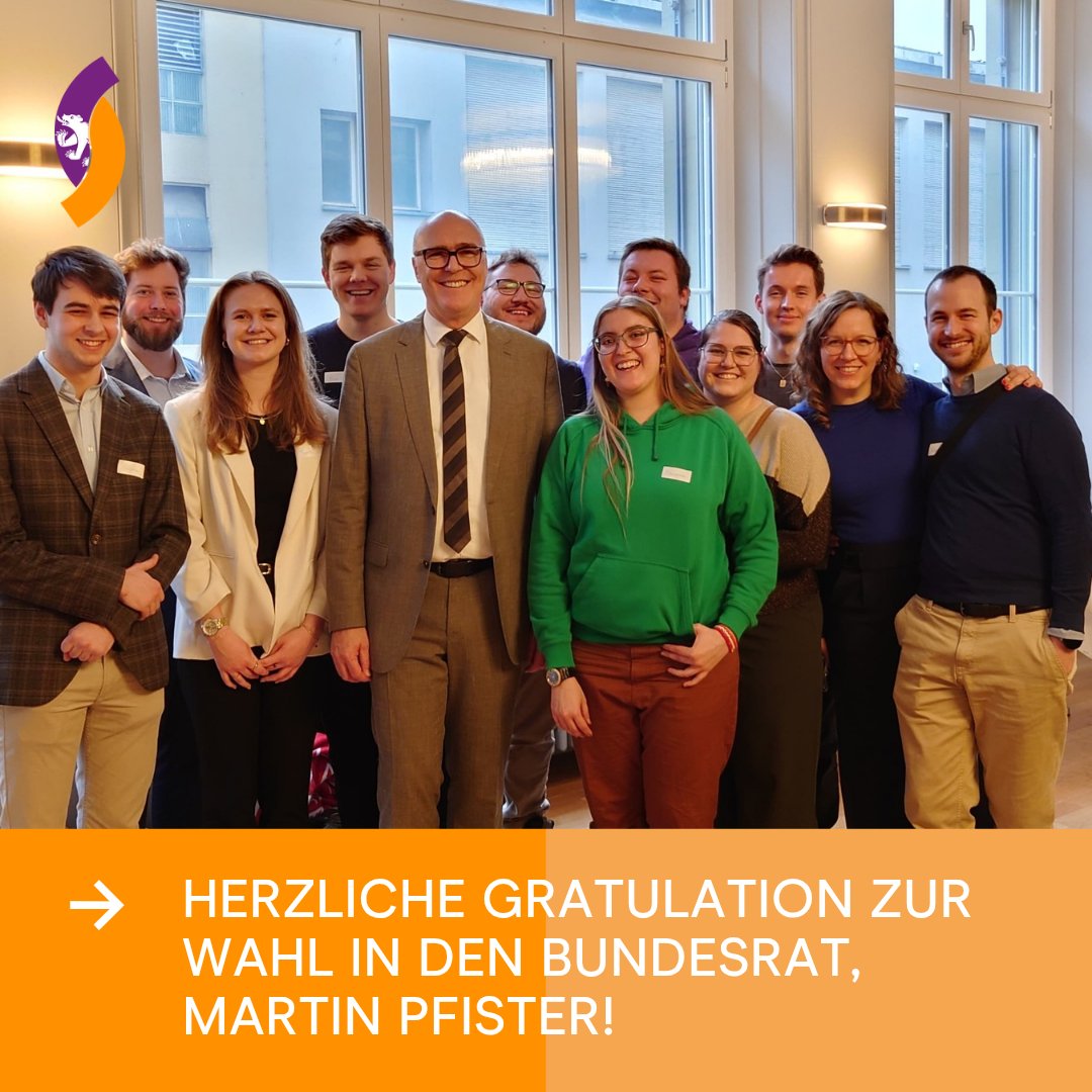 Die Junge Mitte Kanton Bern gratuliert Martin Pfister herzlich zur heutigen Wahl in den #Bundesrat! Wir wünschen viel Erfolg und Freude im neuen Amt! #DieJungeMitteBE #Bundesratswahl #DieJungeMitte