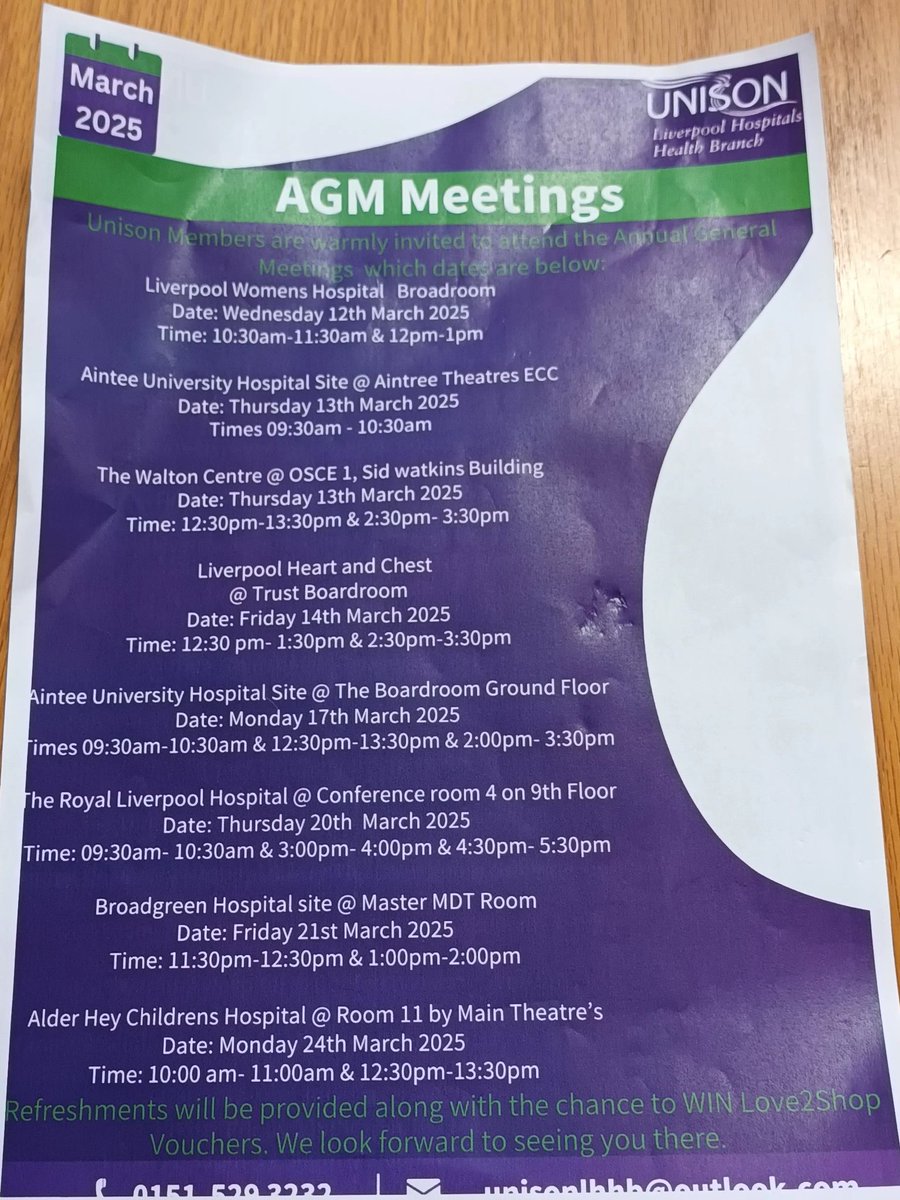 Unison AGM meetings