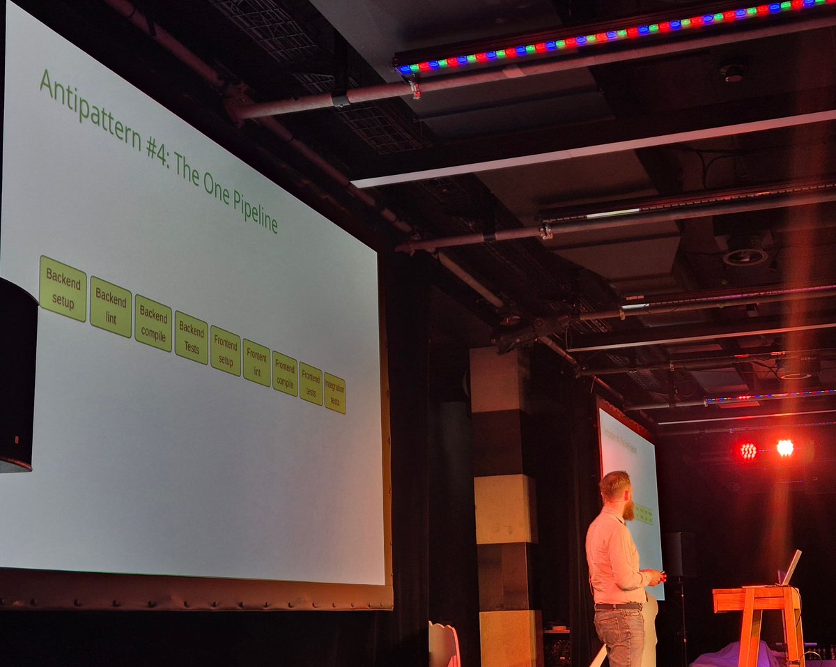 Raised your hand if you never used the anti-pattern of one pipeline that try to do everything. 

#DevOps #DevOpsDays #dodzh #cicd

<a href="/devopszh/">DevOpsDaysZH</a>