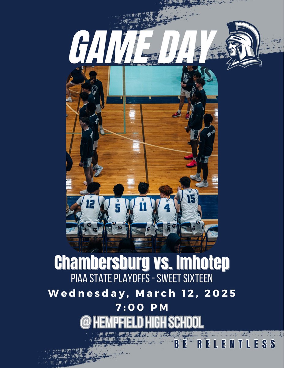 SWEET SIXTEEN GAME DAY!! Trojans take on Imhotep today at Hempfield in the second round of the PIAA State Playoffs. We believe in you, let’s get the W!! Goooo Trojans! #berelentless