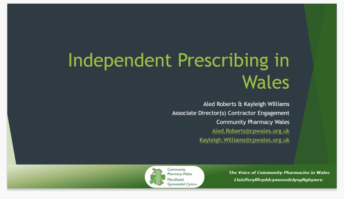 Community Pharmacy Wales (@cpwales) on Twitter photo Great to be at <a href="/PharmacyCU/">Cardiff Pharmacy</a> last week and this week to give an update on the PIPs service to the PRFTP and Clinical Pharmacy Diploma cohorts on their last day of the Independent Prescribing course. Good luck to you all as you start a new chapter of your careers as prescribers 🎉 Great to be at <a href="/PharmacyCU/">Cardiff Pharmacy</a> last week and this week to give an update on the PIPs service to the PRFTP and Clinical Pharmacy Diploma cohorts on their last day of the Independent Prescribing course. Good luck to you all as you start a new chapter of your careers as prescribers 🎉
