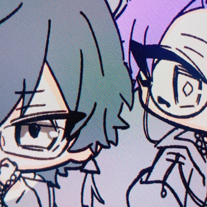 今日中ムズイか…ダークなお顔描くの楽しいけど難しい 