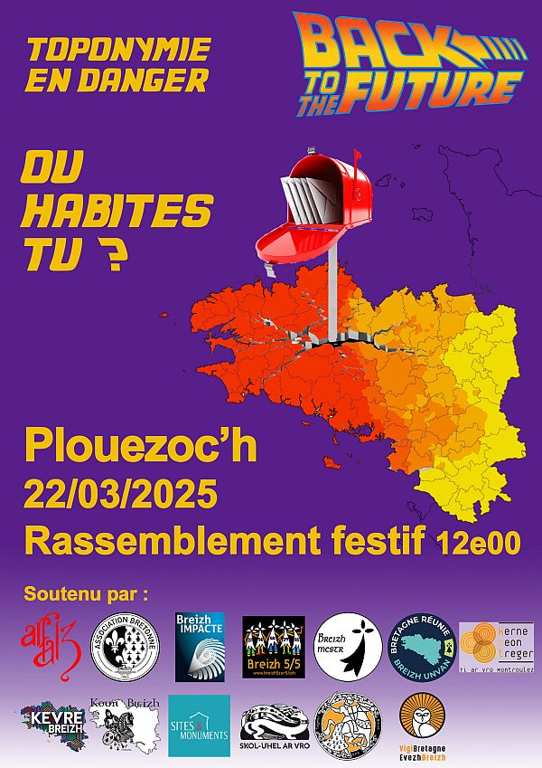 [BR] 📣🚩 Holl asambles e Plouezoc'h d'an 22/03 evit difenn an anvioù-lec'h #brezhonek ha glad istor, yezh ha sevenadur Breizh !
[FR] 📣🚩 Tous ensemble à Plouezoc'h le 22/03 pour défendre nos noms de lieux et le patrimoine historique, linguistique et culturel breton !