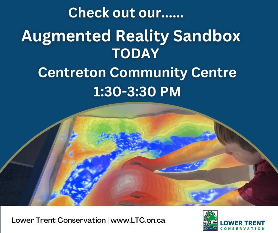 Come check out the Augmented Reality Sandbox and learn about your watershed at the Centreton Community Centre today from 1:30-3:30 buff.ly/apm8DZi