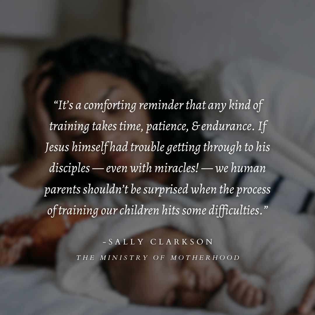 Jesus' experience with his disciples can encourage us to persist, because we see that the long, frustrating process of training does make a difference. Proverbs reminds us, if we "train up a child in the way he should go, even when he is old he will not depart from it" (22:6).
