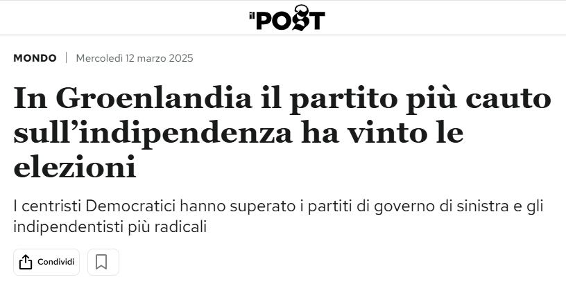 #Groenlandia  Meno male che c'è <a href="/ilpost/">Il Post</a>
