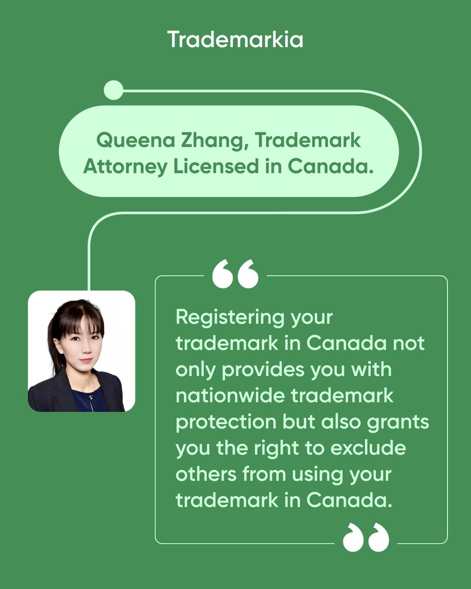 Trademarkia's tweet image. Thinking about trademarking in Canada?

Protecting your brand is key to success! Learn everything you need to know about trademark registration in Canada in our latest guide: trademarkia.com/news/trademark…

#Trademarkia #TrademarkProtection #TrademarkRegistration #TrademarkApplication…