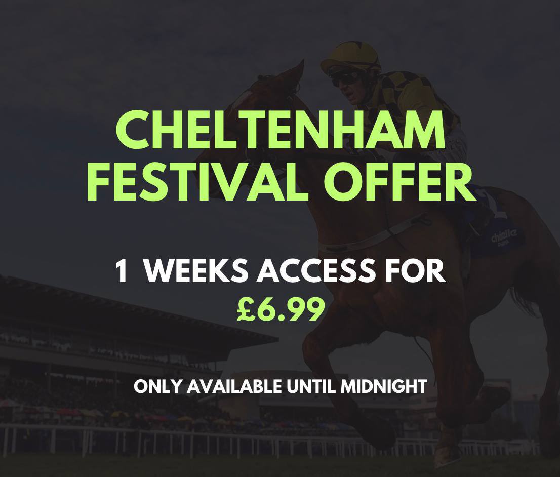 The Cheltenham Festival offer will expire at midnight tonight! 🚨 

Get 1 week of premium access for just £6.99!

Sign up here 👉🏻 t.me/rapidstridebot…
