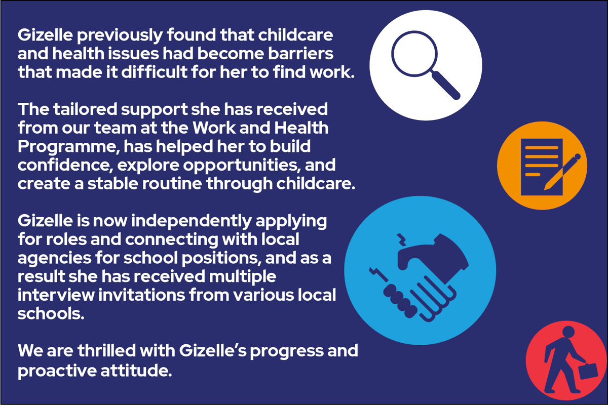 BWFSouthLondon's tweet photo. Best wishes on your journey into sustainable employment Gizelle 👏 

@yourcroydon https://t.co/y9wkdon5be