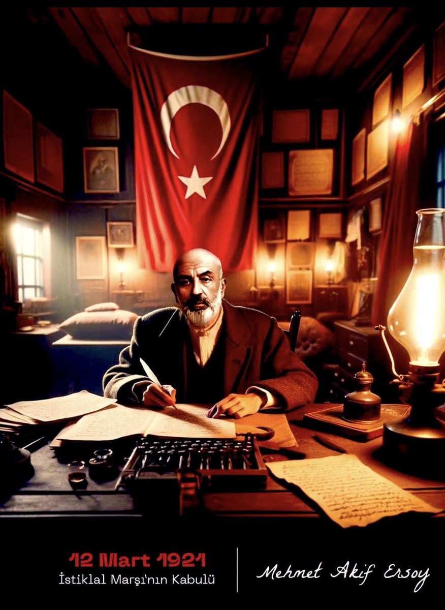 🇹🇷12 Mart 1921, İstiklal Marşı’mızın kabulünün 104. yıl dönümü kutlu olsun.

#MehmetAkifErsoy #İstiklalMarşı