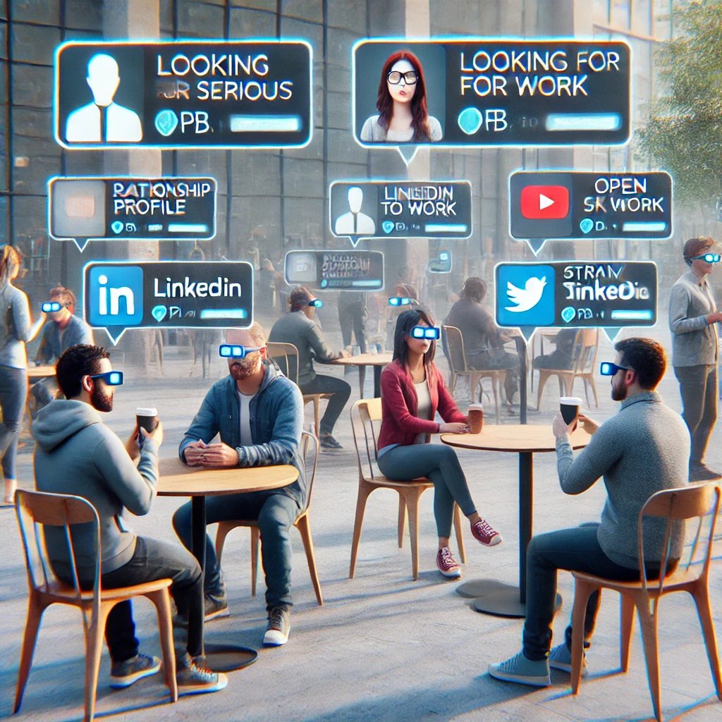 metaprint3d's tweet image. What if your future AR glasses could broadcast WHO YOU ARE—on YOUR terms? 👓 🤔

💼 Recruiters see your LinkedIn
🏃 Runners see your Strava PBs
📢 Creators see your TikTok &amp;amp; YouTube handles

🔹 You control what’s visible.
🔹 Others choose what they see.

Would you use this?  ⚡️