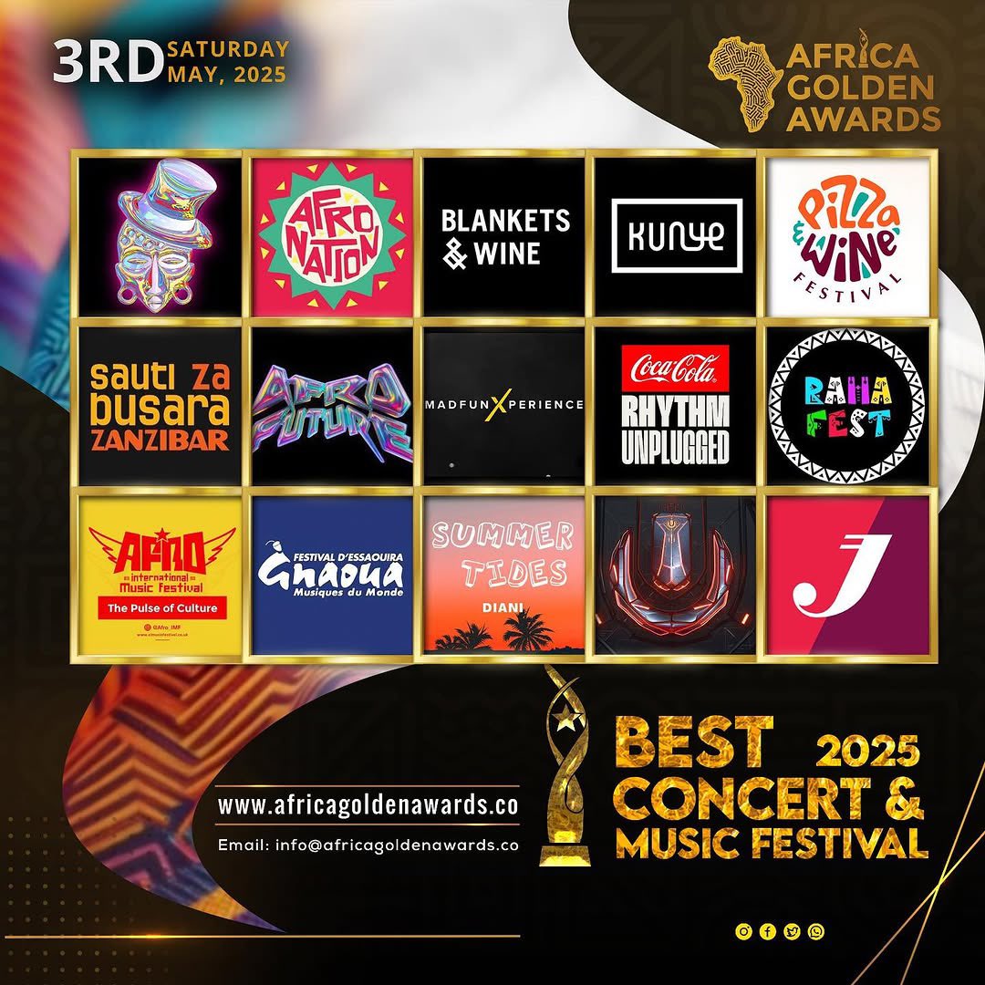 africagolden_'s tweet photo. BEST CONCERT &amp; MUSIC FESTIVAL 2025
#AfricaGoldenAwards 

🌟 The moment is here! Your favorite nominees are counting on YOU to bring home the win. 🏆 Show your support and cast your vote NOW at https://t.co/XyUc8SkZzc! Every vote counts—let’s make them proud! 💫 and #VoteNow https://t.co/jBrx99J0cW