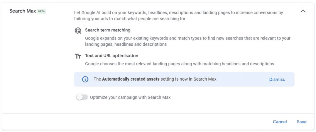 rustybrick's tweet photo. Google Ads "Search Max"  https://t.co/n9eUl3aQcI https://t.co/WG0enclz9M