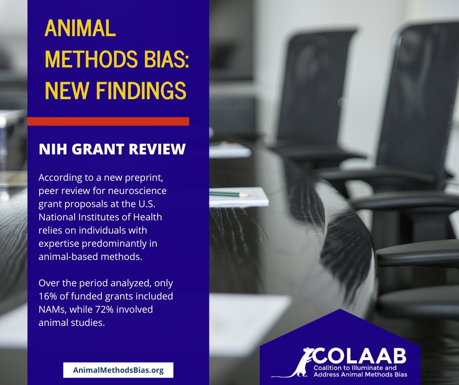 In a new <a href="/biorxivpreprint/">bioRxiv</a>, Drs. Emily Trunnell &amp; Katherine Roe share the first empirical findings of potential #AnimalMethodsBias in grant review for neuroscience research at <a href="/NIH/">NIH</a>. 🧵

biorxiv.org/content/10.110…