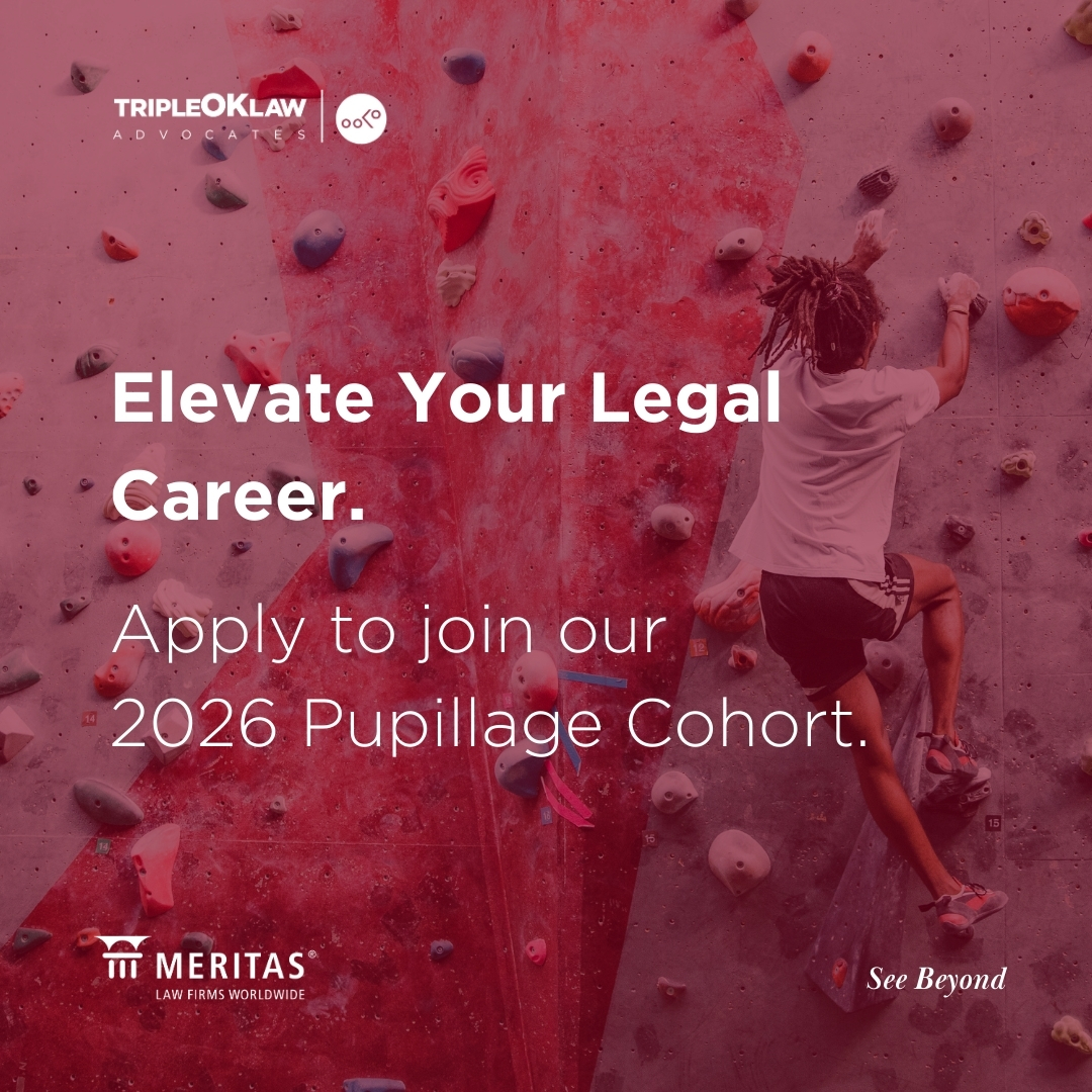 At TripleOKLaw LLP, we’re shaping the future of law. 

Join our 2026 Pupillage Program and make an impact. Apply now: bit.ly/pupillage2026f…

#SeeBeyond #Pupillage2026 #IkoKaziKE