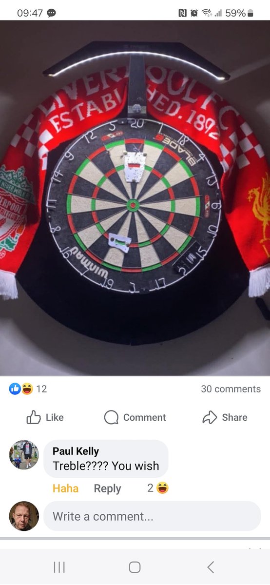 A trebleless visit to the Oche