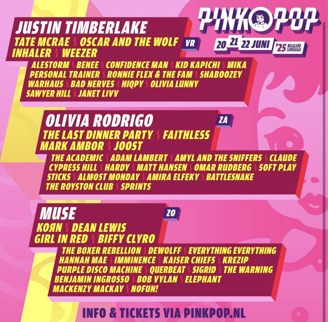 Alestorm (@alestormpirates) on Twitter photo Oh Wow! On the 20th of june 2025 we will play the colorful mainstage line-up of the <a href="/pinkpopfest/">Pinkpop festival</a> in the Netherlands! Party times with Justin Timberlake! 🦆
#pp25 Oh Wow! On the 20th of june 2025 we will play the colorful mainstage line-up of the <a href="/pinkpopfest/">Pinkpop festival</a> in the Netherlands! Party times with Justin Timberlake! 🦆
#pp25