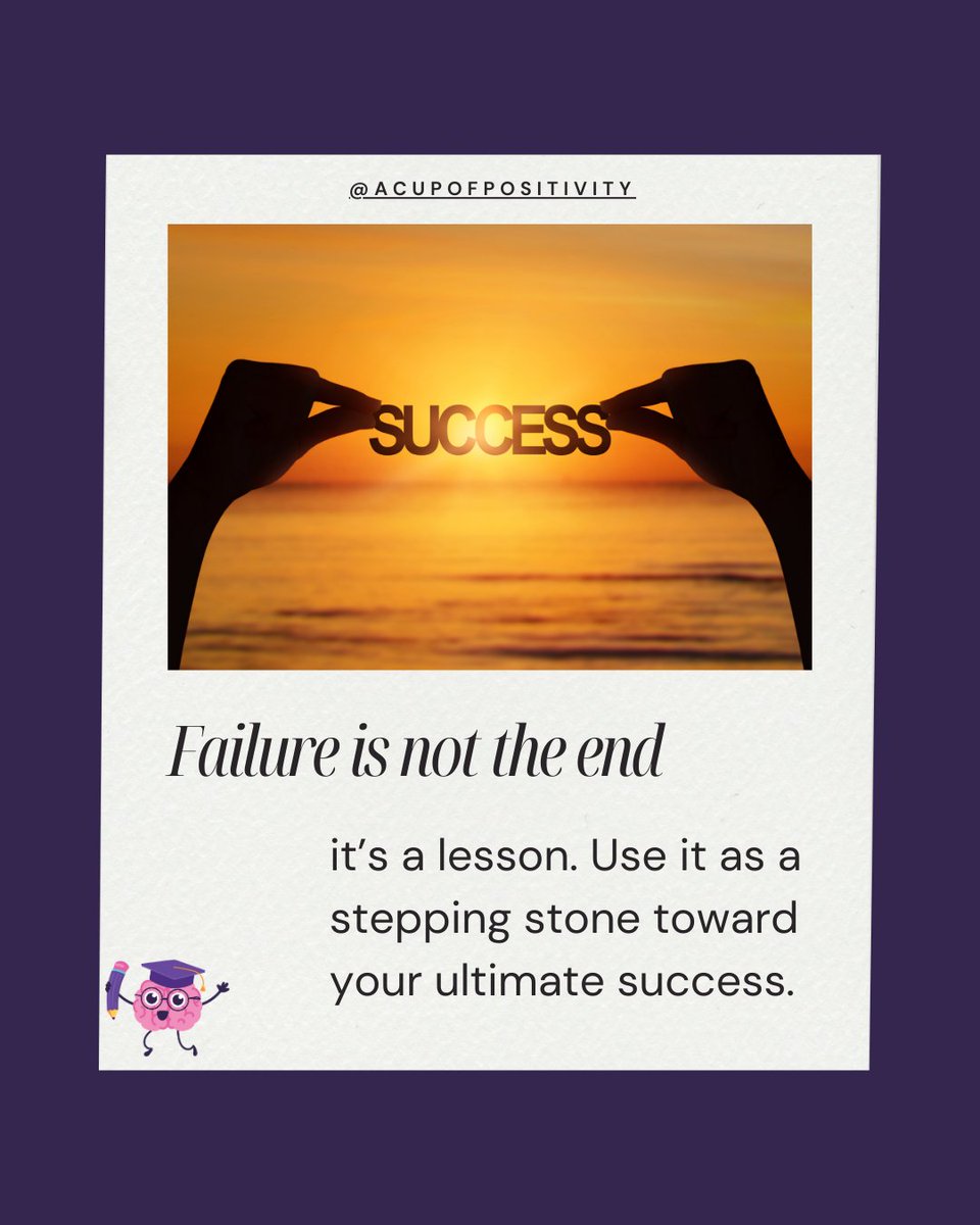 PatriciaBumpass's tweet image. #LearnFromFailure #BounceBack #SuccessMindset