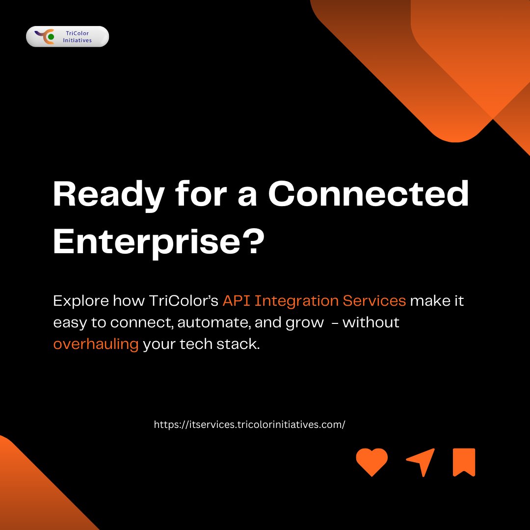 TriColorInitia's tweet image. Disconnected systems don’t just slow operations - they hold back leadership decisions.
Our API Integration Solutions help gain a real-time, 360° view across every system, from finance, supply chain to customer touchpoints.
itservices.tricolorinitiatives.com/api-integratio…
#APIStrategy #Automation
